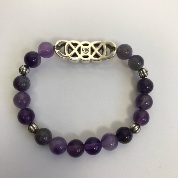 Brighton Interlok Lustre Amethyst Stretch Bracelet - Picture 3 of 4
